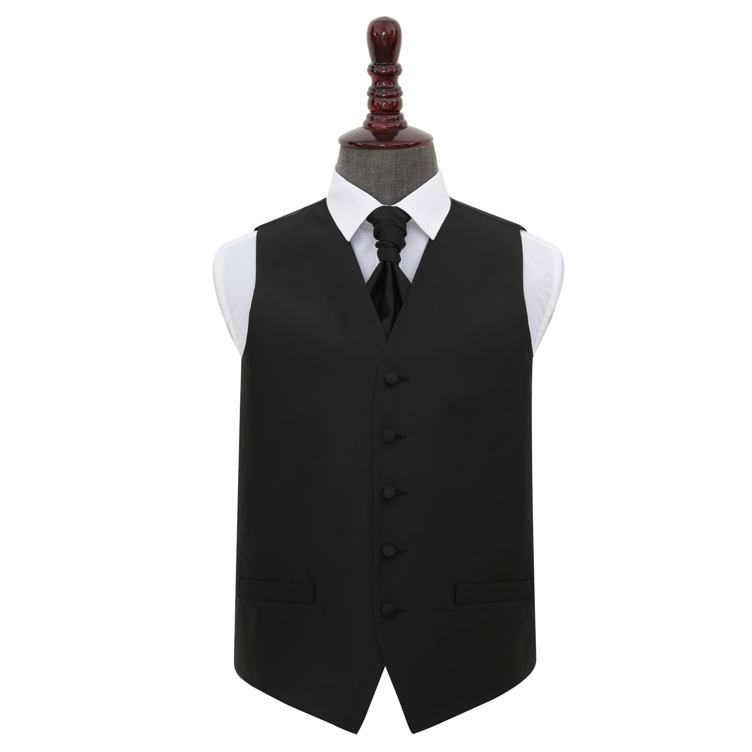 Men's Solid Check Black Tie